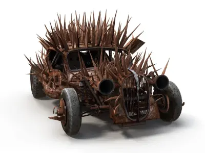 Plymouth Rock Fury Road Low-poly 3D model