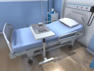 Hospital Room 2 Low-poly 3D model