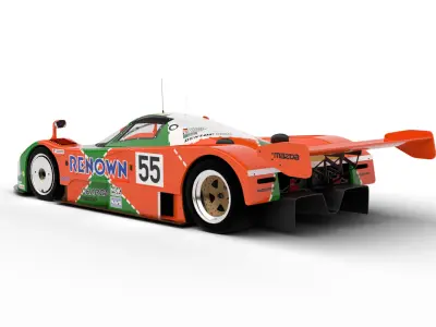 Mazda 787B 55 24h LeMans Racing 1991 3d model 3D model