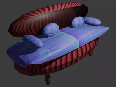 3D Sofa  Modern Realistic Furniture Model 3D model