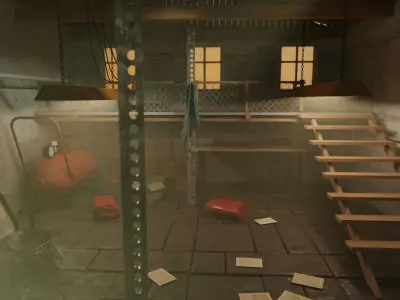 Abandoned Garage Scene 3D model