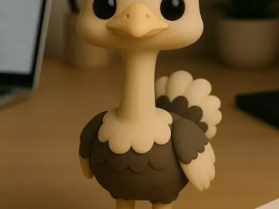 Ostrich - Kawaii Animals Collection 3D print model