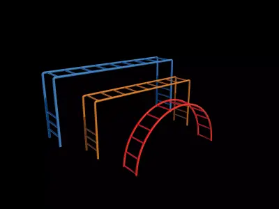 Playground Monkey Bars 3D model purchase