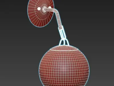 HOOKED GLOBE WALL SCONCE 3D model