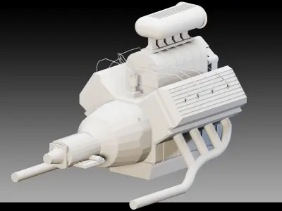 13 Industrial Engines- Vol 05- High detail 3d models Low-poly 3D model