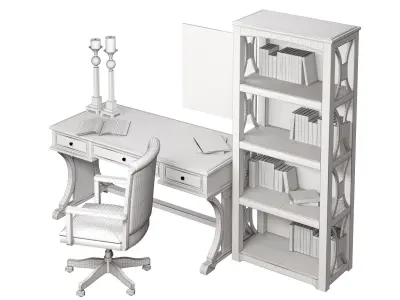 Set for the cabinet DEVRIK furniture from Ashley 3D model