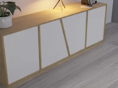 Buffet sideboard Free low-poly 3D model