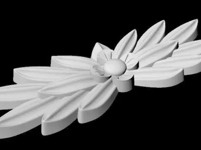 Central decor ornament for furniture 3D model 142