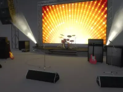 Live Music Pack Low-poly 3D model