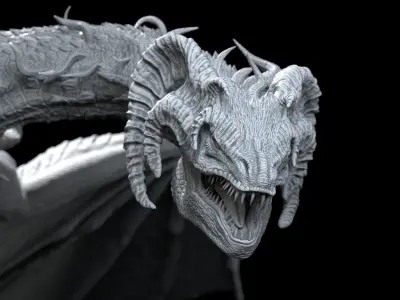 Horned Dragon 3D model