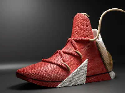 Nike Shoe - Red 3D model