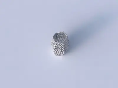 Vase arc hexagon with lattice tiles  3D print model