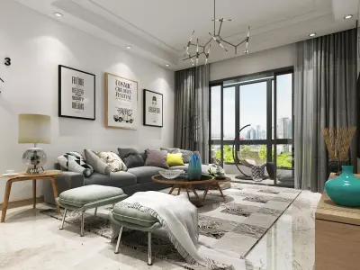 living room  Interior 3D model