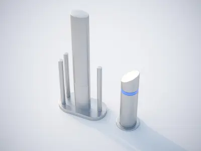 Automatic bollard 3D model