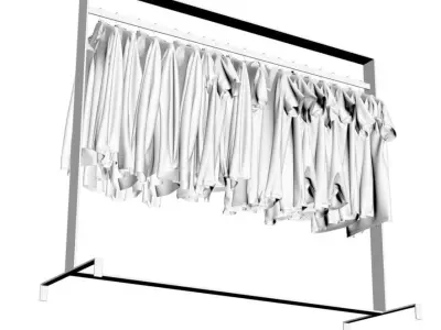 Various t-shirts and thin sweaters 3D model