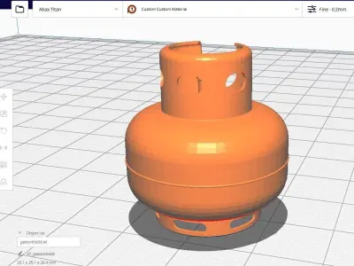 Gas Bottle M4 Low-poly 3D model