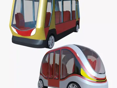 Smart minibuses 3D Model Pack