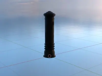 Street Bollard Free low-poly 3D model