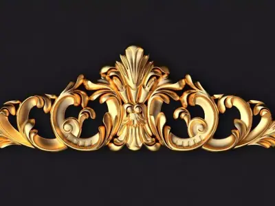 Central decor ornament for furniture 3D model 311