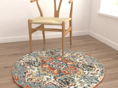 Round Rug Set 20 3D model