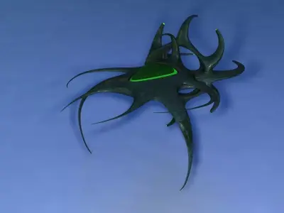 Alien Attack Fighter Free 3D model