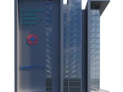 Concept 3D Modern Architectural Building Models  hospital 01 3D model