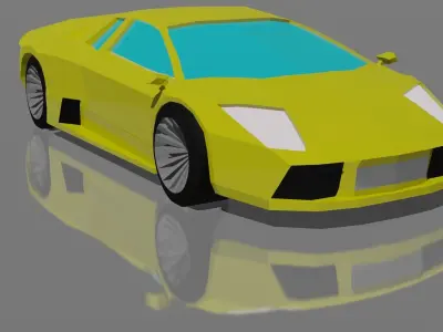 Low poly cars lamborghini Low-poly 3D model