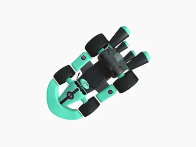 Cartoon Kart C10 Aqua - Vehicle Racing Design Low-poly 3D model