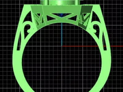 oval halo luxury jewelry ring 3D print model