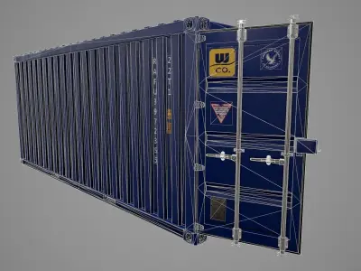 Shipping Container Low poly Low-poly 3D model