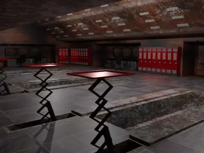 Car Repair Shop Low-poly 3D model