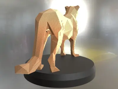 Parametric Leopard Low-poly 3D model