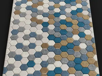 Rugs collection 3d model area rug with geometric design Low-poly 3D model