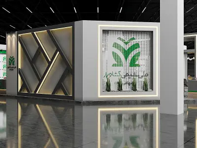 Modern exhibition booth 01 3D model