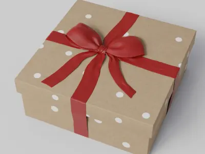 Christmas gift boxes 3D model
