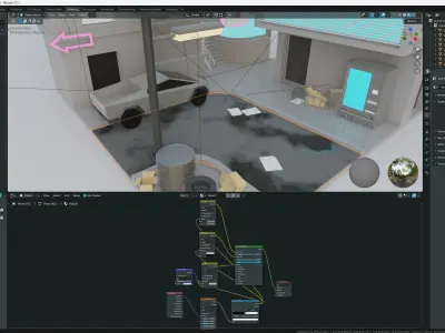 Cyberpunk-city 2077 with Tesla 3D model