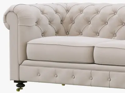 Restoration Hardware Petite Kensington Upholstered Sofa 3D model
