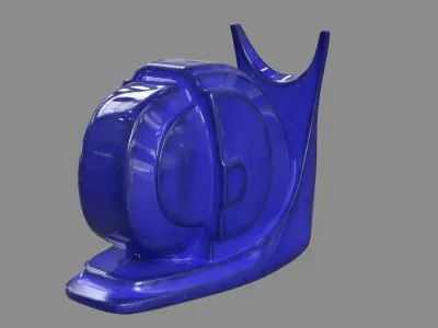 Cobalt Snail 3D model