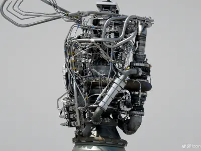 Raptor Engine SN50 3D model