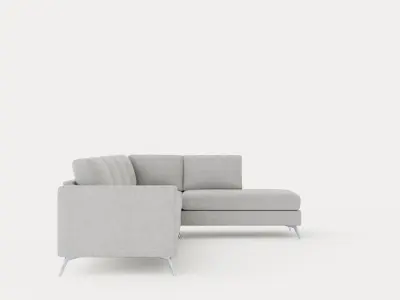 Ocean Luxury 4 Seater Sofa With Chaise Lounge Right Gray Low-poly 3D model