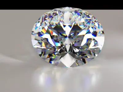 Blender Cycles dispersion shader scene - diamond rendering 3D model