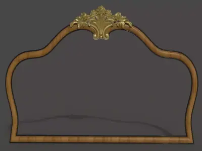 wooden mirror frame 3D print model
