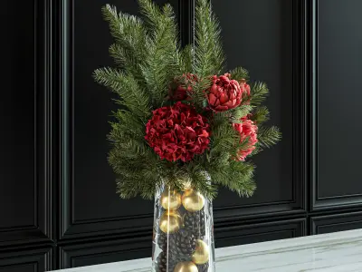 Flower Set 015 Christmas 3D model