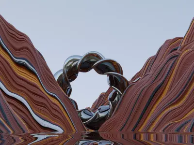 Surreal Science-Fiction Landscape 3D model