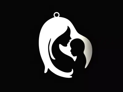 Mother and child pendant 3D model