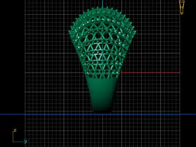 Women Stone Rings Diamond 3D print model 18