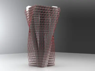 Parametric Tower Design in Grasshopper Rhino 3d model Download 3D model