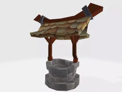 Well cartoon Free 3D model