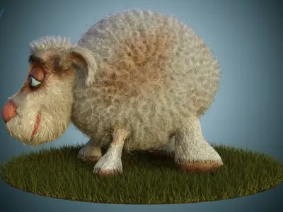 Sheep Dog for production render in Vray 3D model