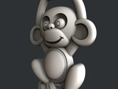 3d STL models for CNC monkey 3D model